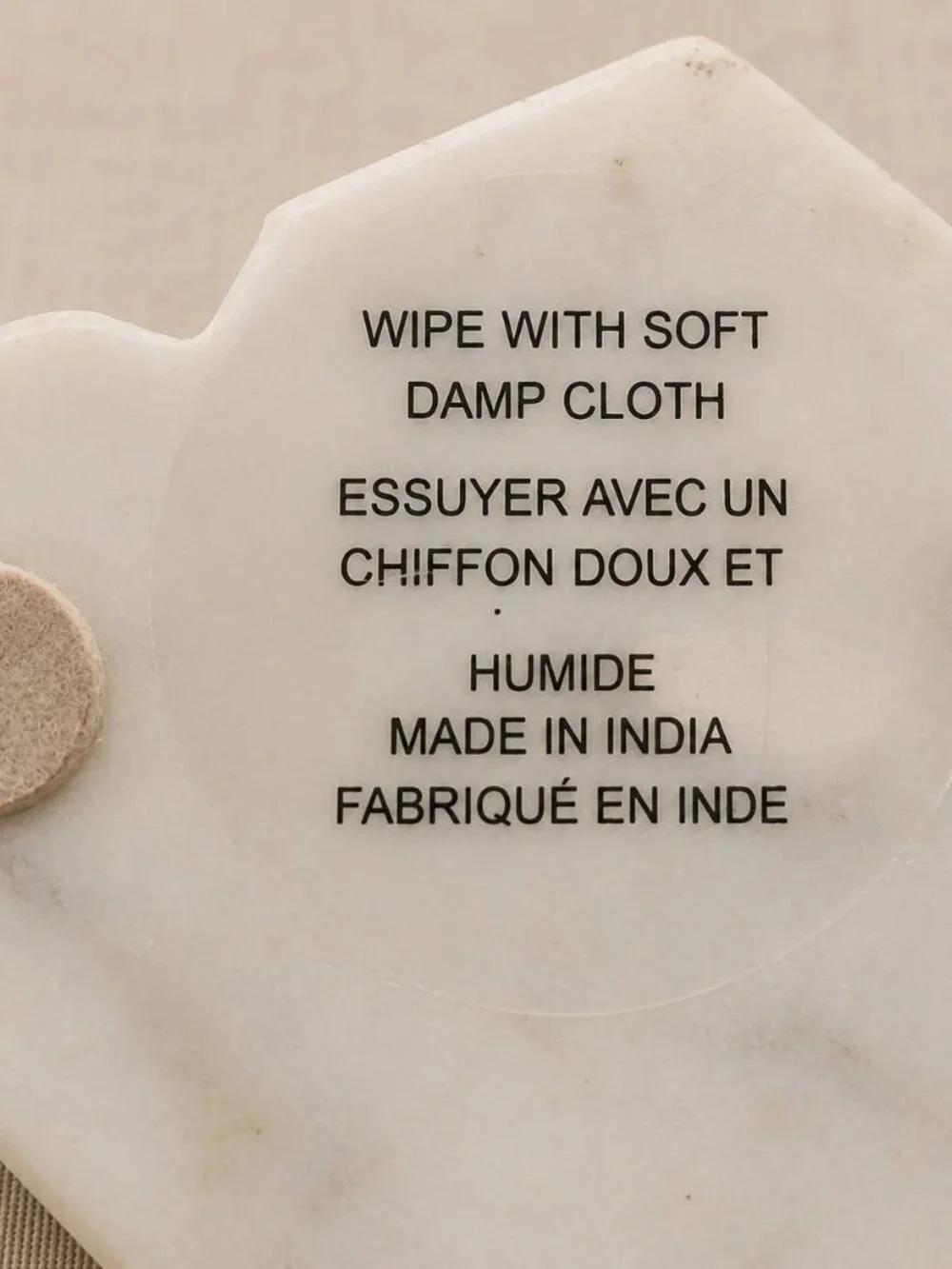 Solid White Marble Coasters Set of 3 – Scalloped Flower – Made in India